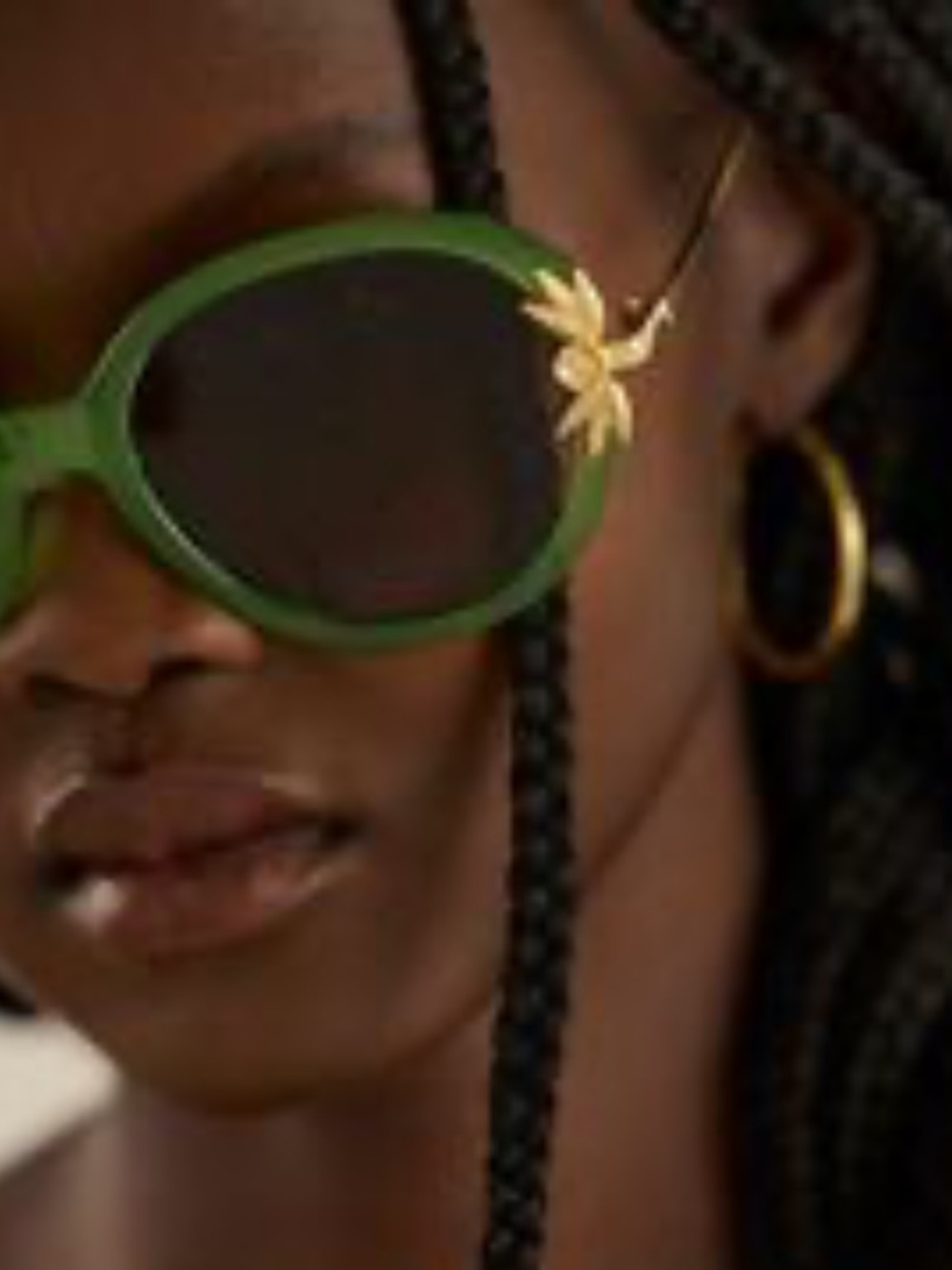 Free People Ines Round Sunglasses - Green | NWT